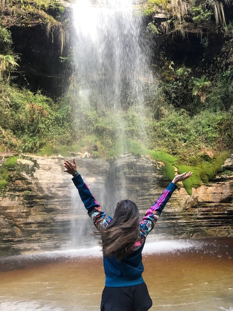 Pedra e cachoeira no Parque Estadual do Ibitipoca